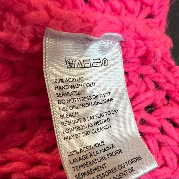 Silence + Noise Pink Chunky Shaker Knit Ally Cardigan Urban Outfitters O/S - Picture 8 of 8